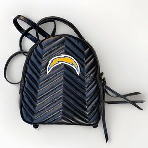 Los Angeles Chargers Quilted Black Mini Backpack